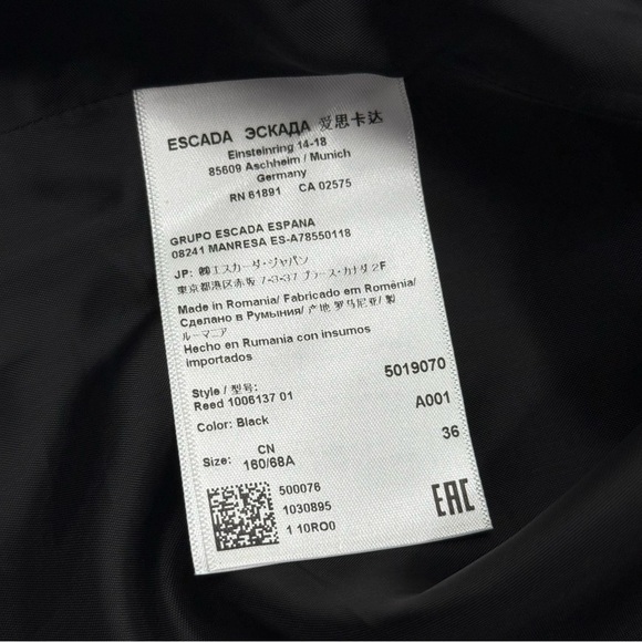 Escada Women’s Forever Romantic Floral Black Pink A Line Full Skirt 36 / 6 US - Picture 5 of 10